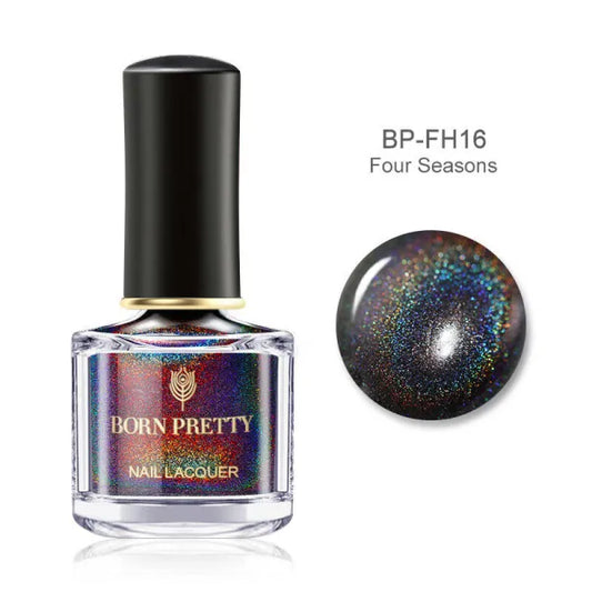 Born Pretty Black Holographic Nail Polish I Love My Polish