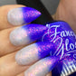 Fancy Gloss- Blueberry Cheesecake Blue White Pink Flakies Nail Polish I Love My Polish