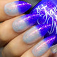 Fancy Gloss- Blueberry Cheesecake Blue White Pink Flakies Nail Polish I Love My Polish