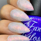 Fancy Gloss- Blueberry Cheesecake Blue White Pink Flakies Nail Polish I Love My Polish