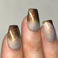 Fancy Gloss- Bronzed Horizon Brown White Copper Gold shimmer Holographic micro Flakes Nail Polish I Love My Polish