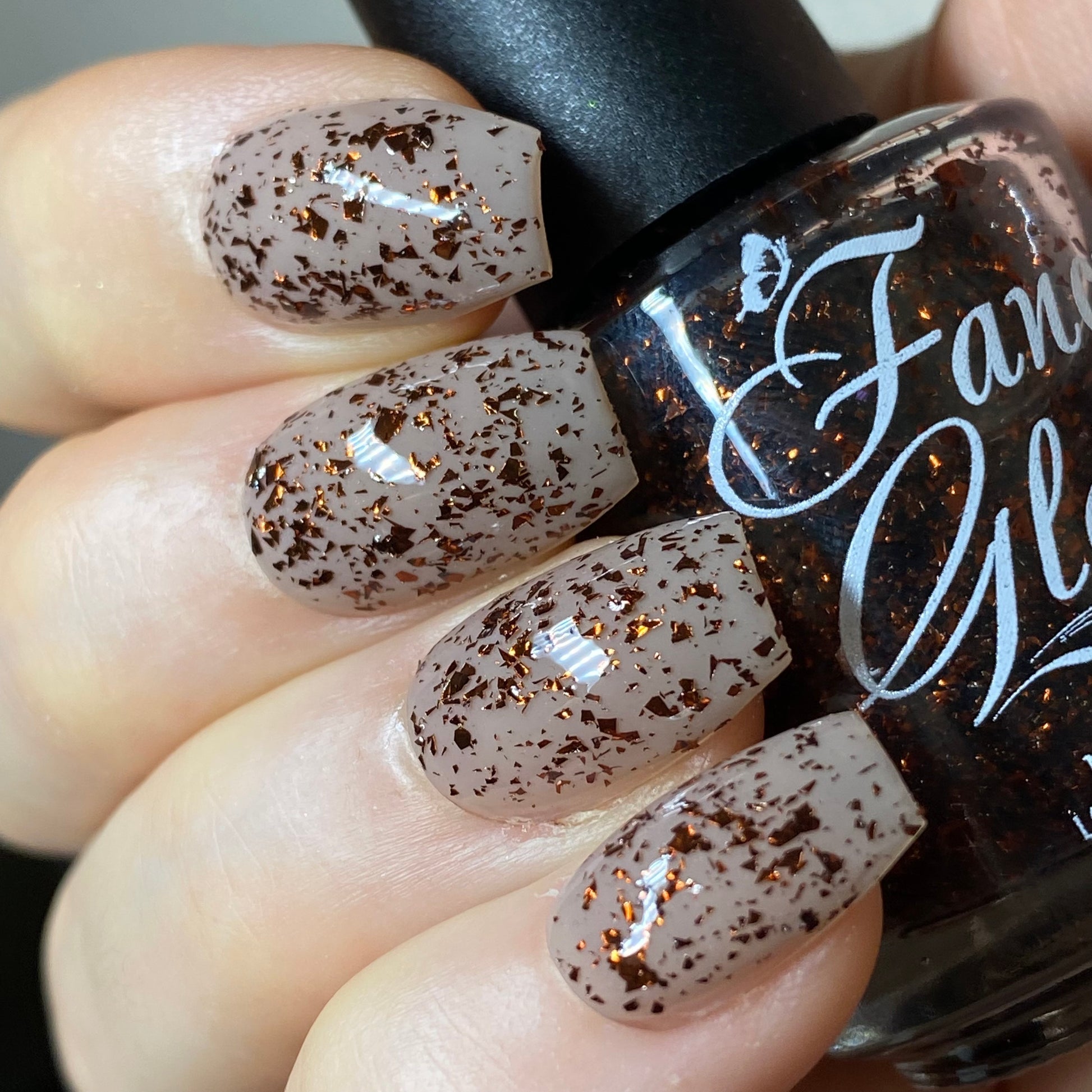 Fancy Gloss- Brown Shards Brown Copper Nail Polish I Love My Polish