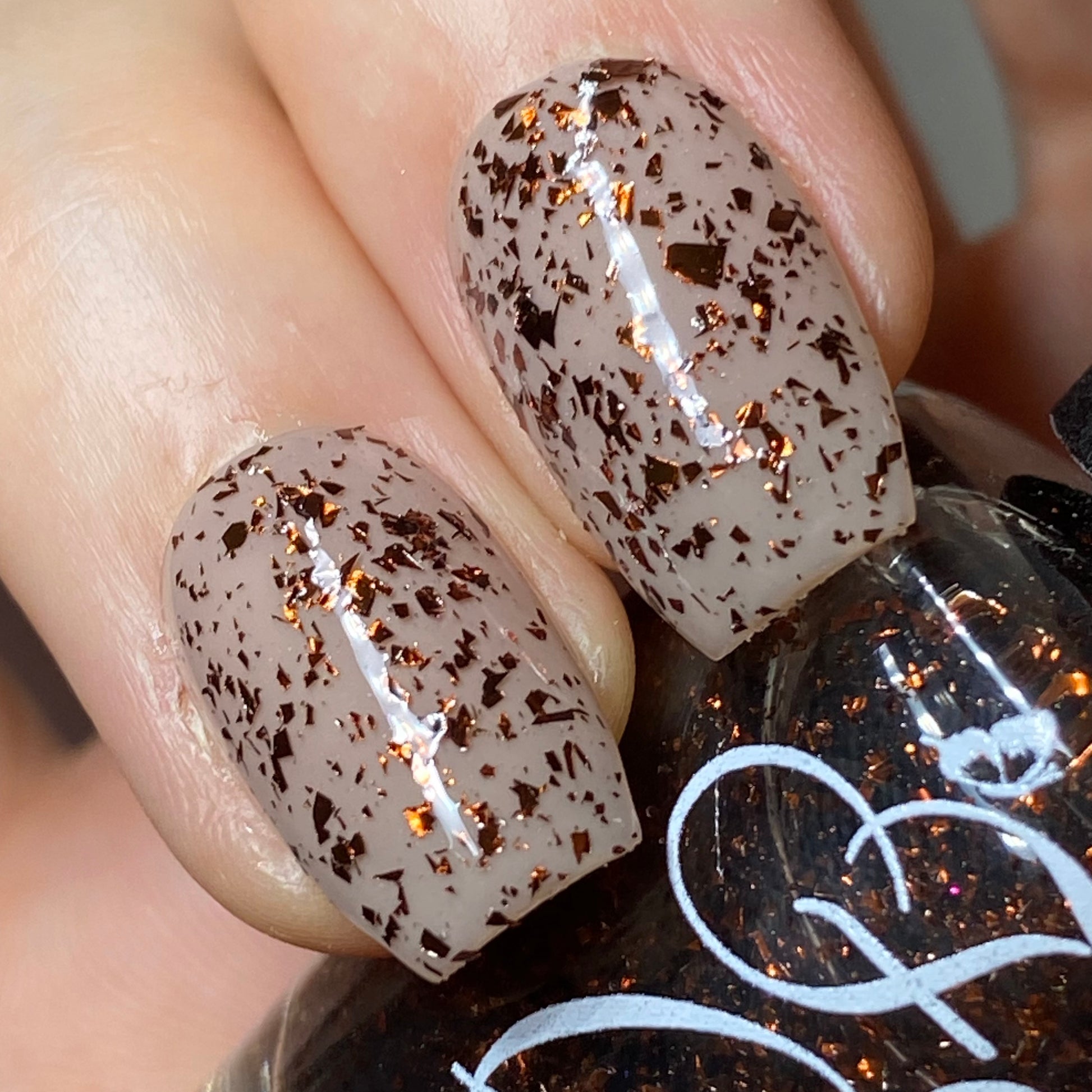 Fancy Gloss- Brown Shards Brown Copper Nail Polish I Love My Polish