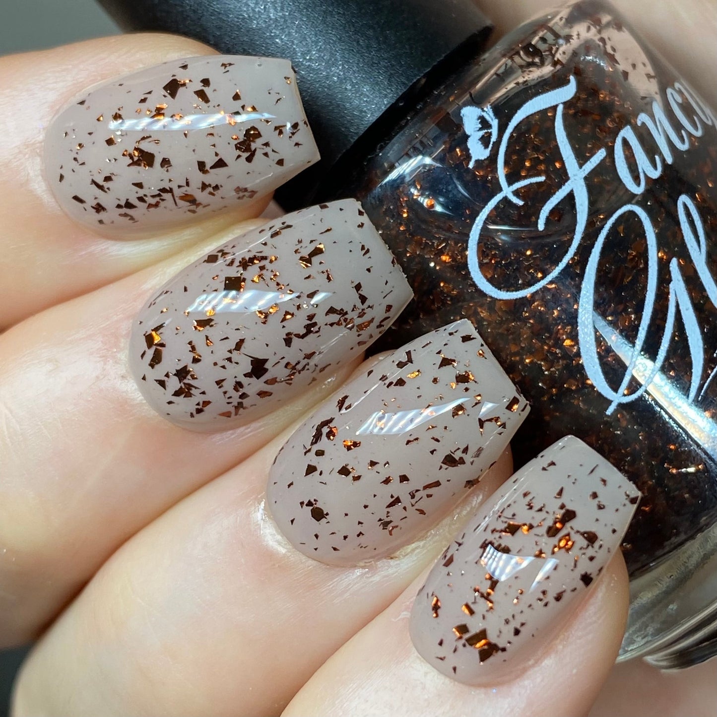 Fancy Gloss- Brown Shards Brown Copper Nail Polish I Love My Polish