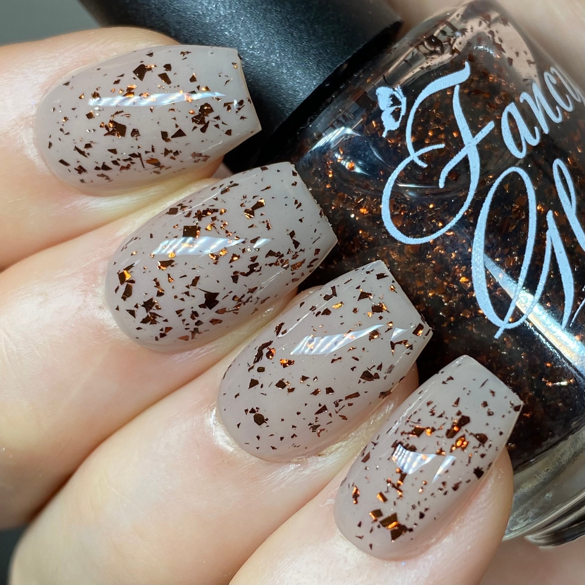 Fancy Gloss- Brown Shards Brown Copper Nail Polish I Love My Polish