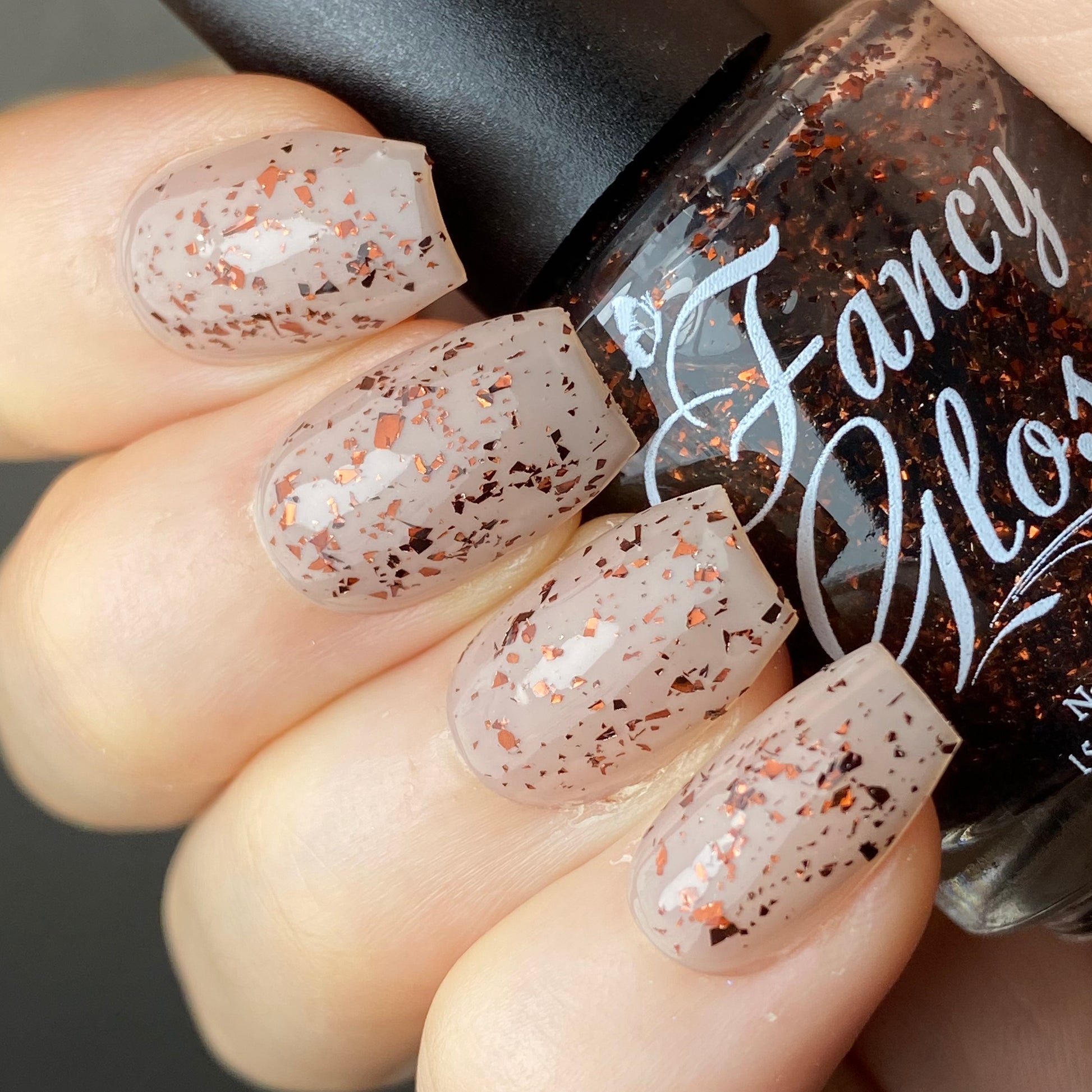 Fancy Gloss- Brown Shards Brown Copper Nail Polish I Love My Polish