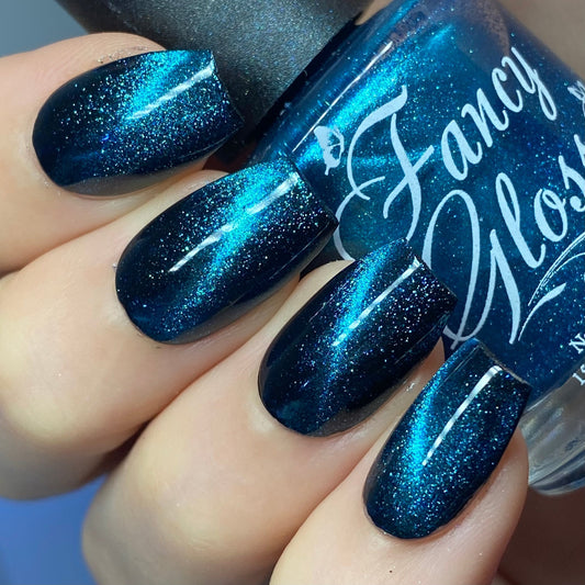 Fancy Gloss- Light Blue Magnetic Top Coat Nail Polish I Love My Polish