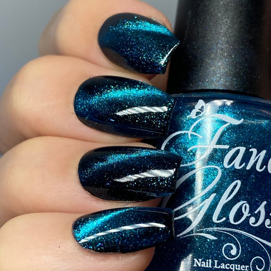 Fancy Gloss- Light Blue Magnetic Top Coat Nail Polish I Love My Polish