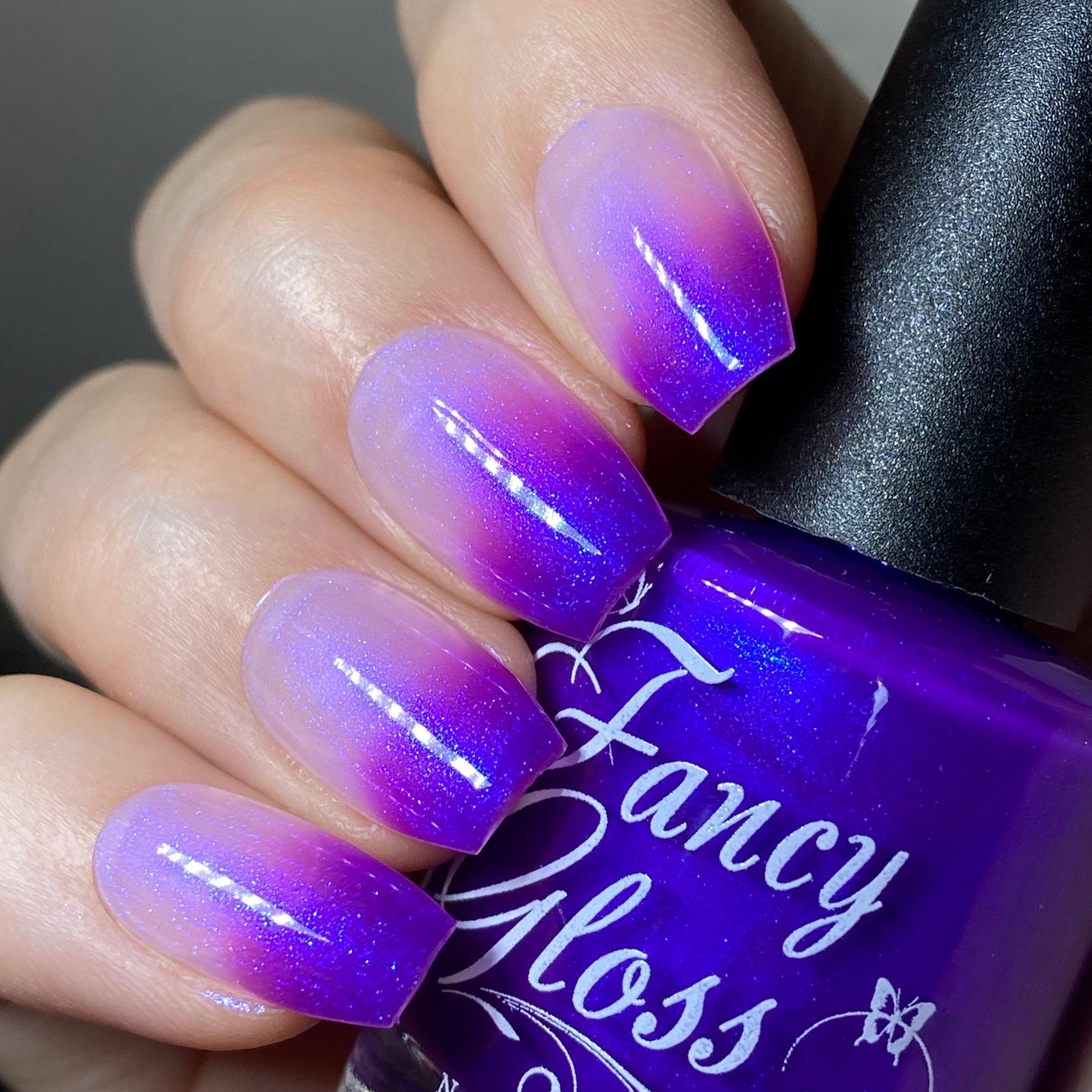 Fancy Gloss- Once in a Purple Moon Blue Purple Nail Polish I Love My Polish