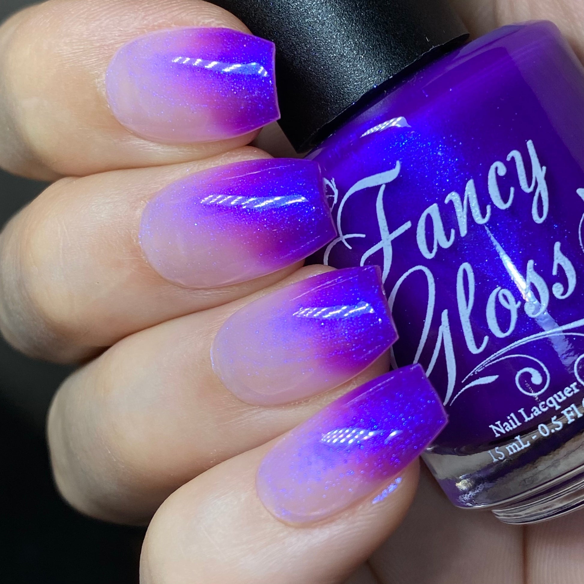Fancy Gloss- Once in a Purple Moon Blue Purple Nail Polish I Love My Polish
