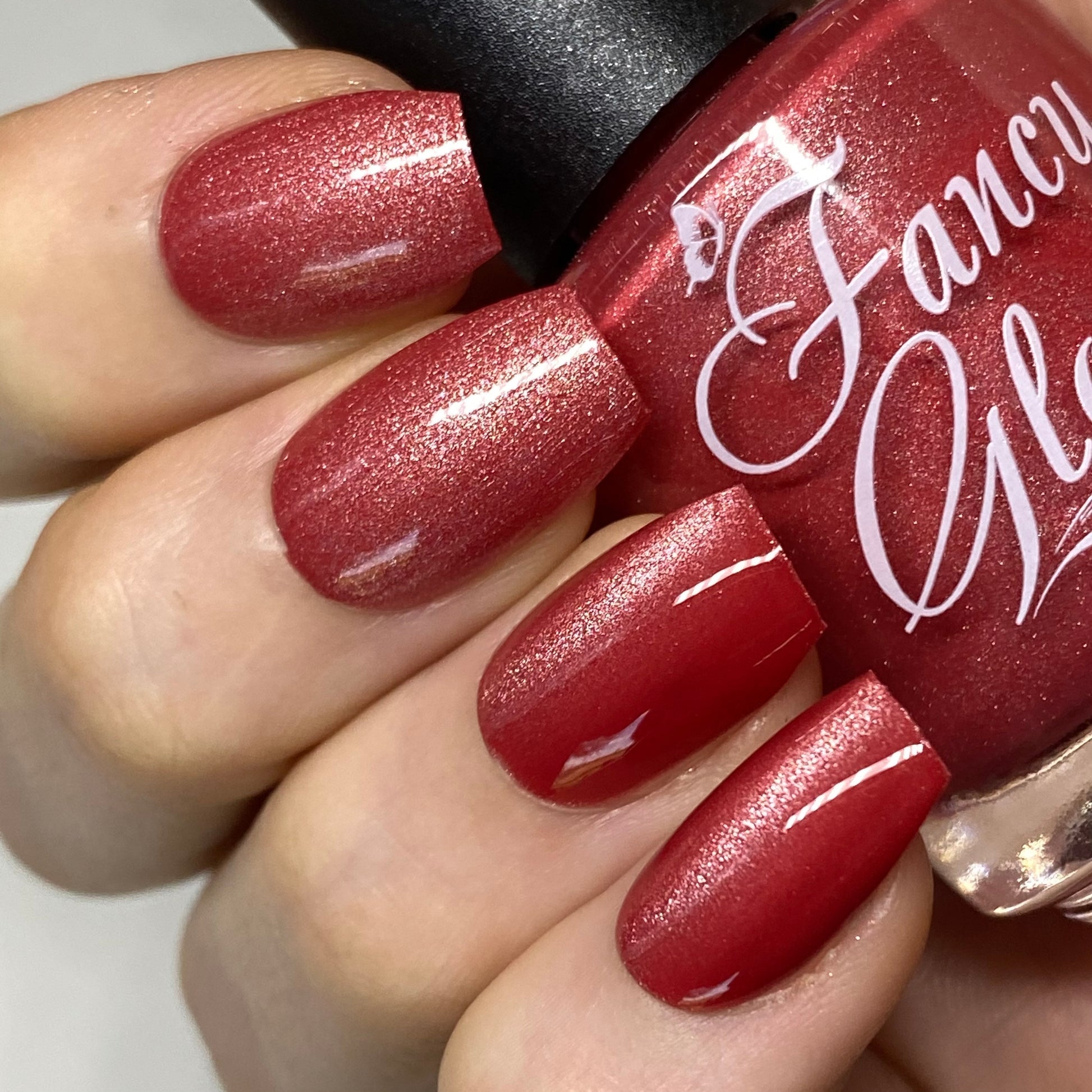 Fancy Gloss- Raging Thunder Red Silver Thermal Nail Polish I Love My Polish
