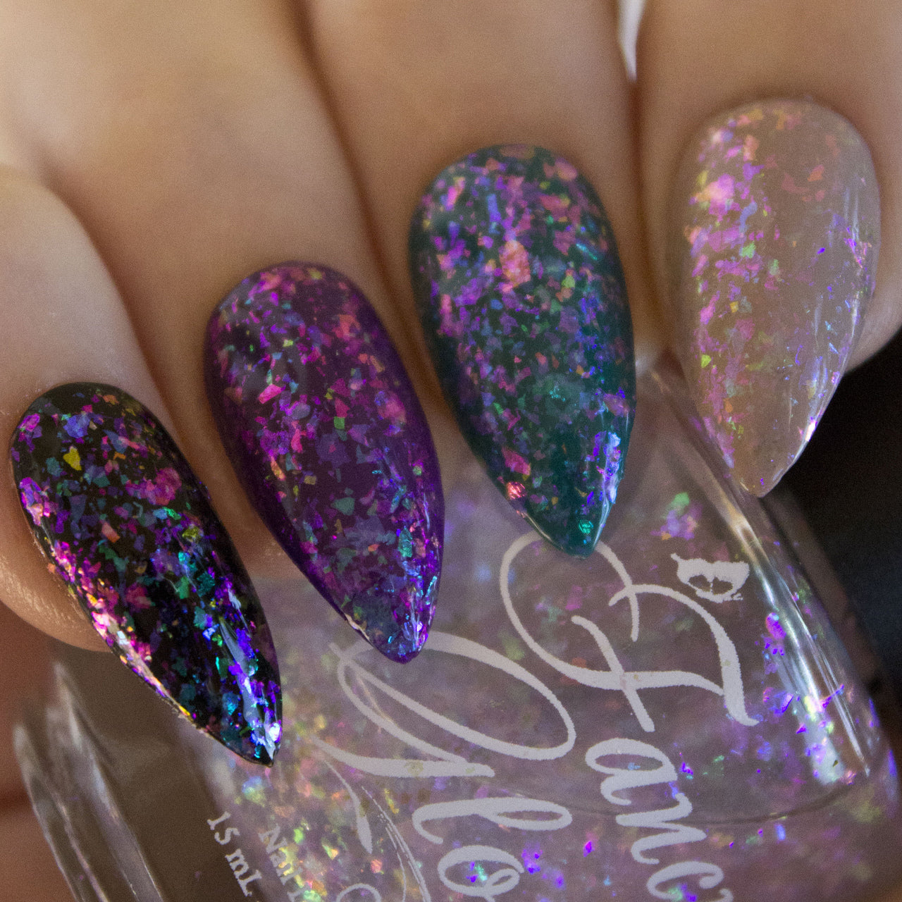 Fancy Gloss- Rainbow Moonstone Multicolor Flakies Nail Polish I Love My Polish