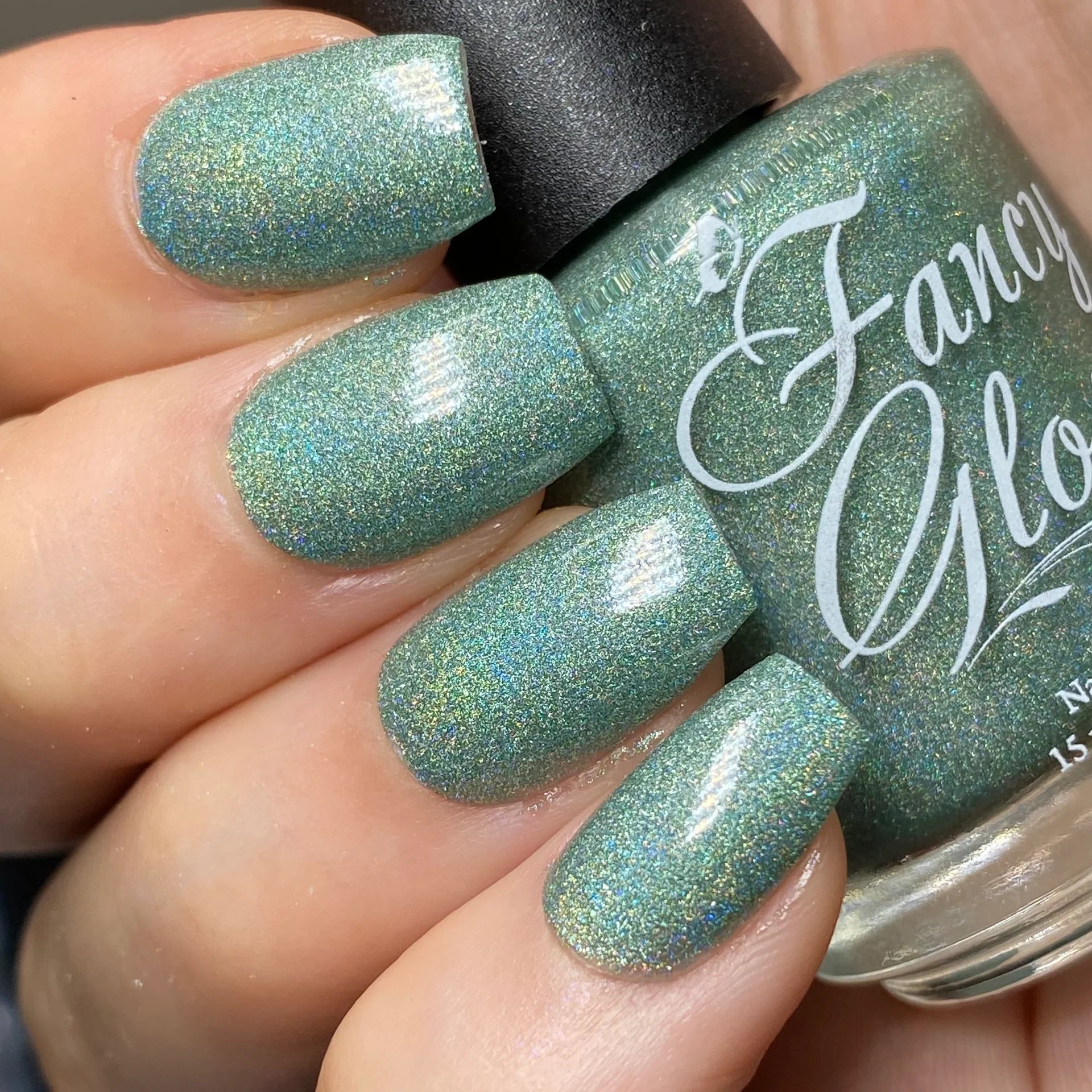 Fancy Gloss- Sage Green Holographic Nail Polish I Love My Polish