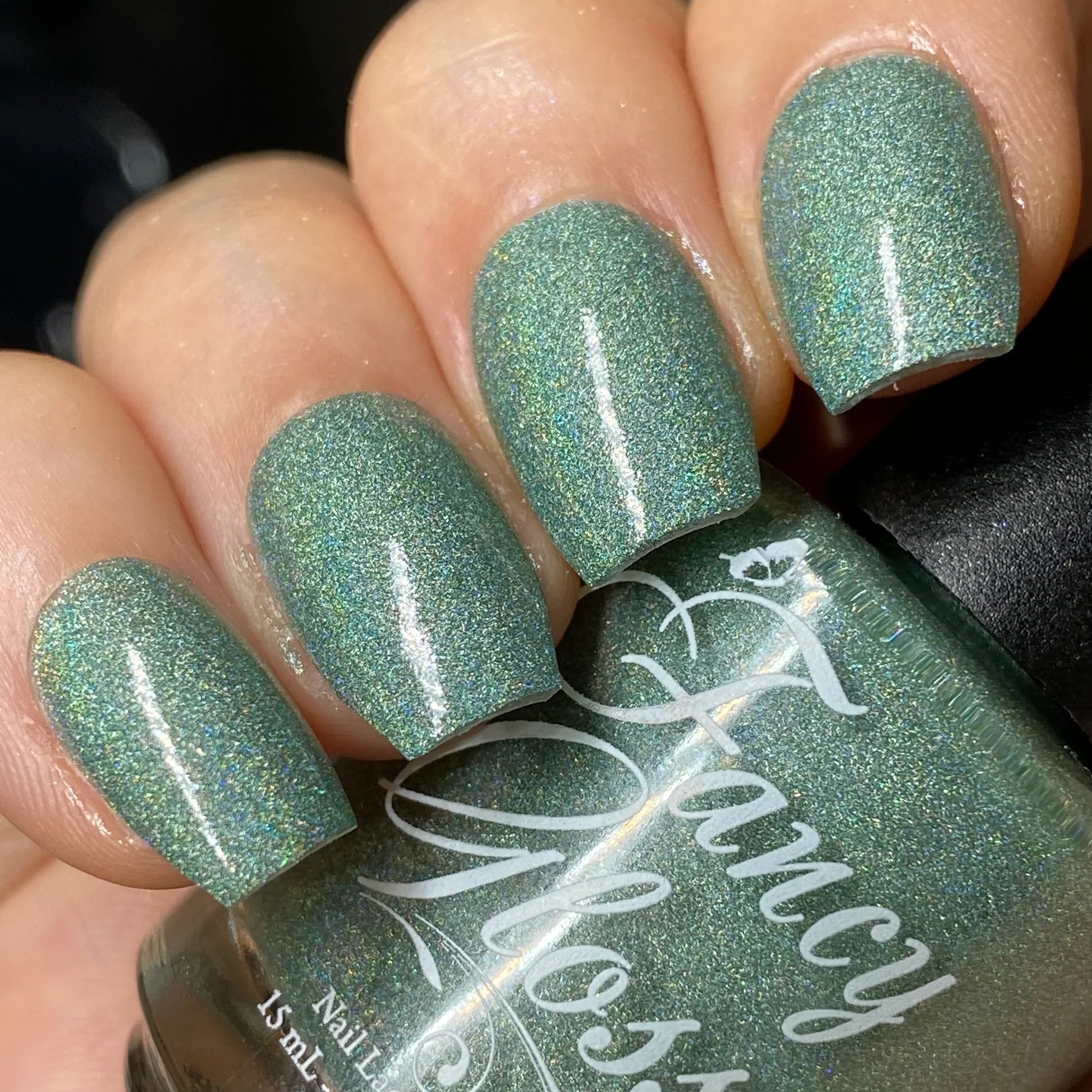 Fancy Gloss- Sage Green Holographic Nail Polish I Love My Polish