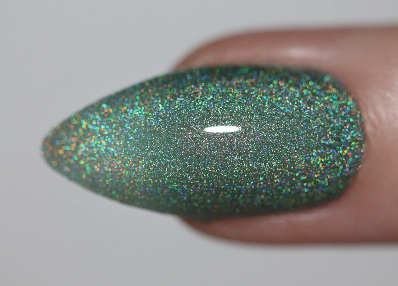 Fancy Gloss- Sage Green Holographic Nail Polish I Love My Polish