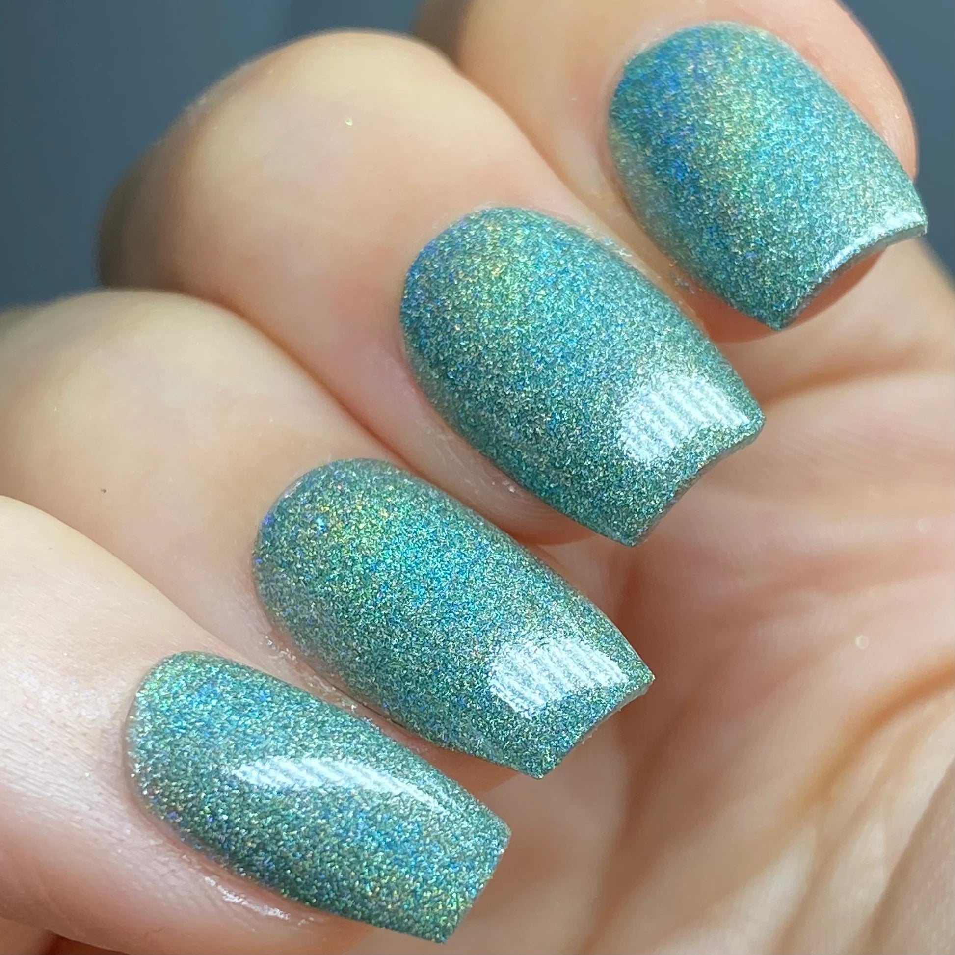 Fancy Gloss- Sage Green Holographic Nail Polish I Love My Polish
