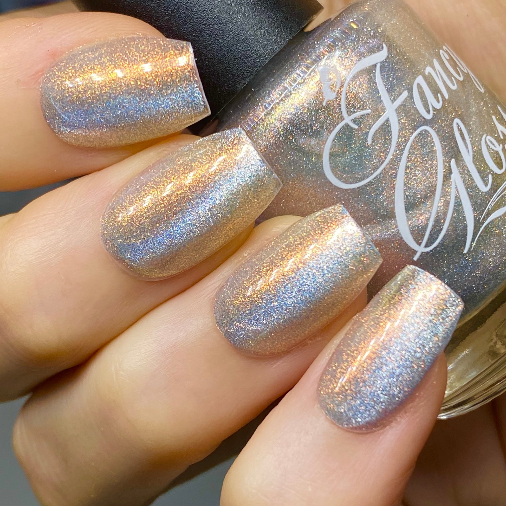 Fancy Gloss- Space Phoenix Silver Top and Base Coat Nail Polish I Love My Polish