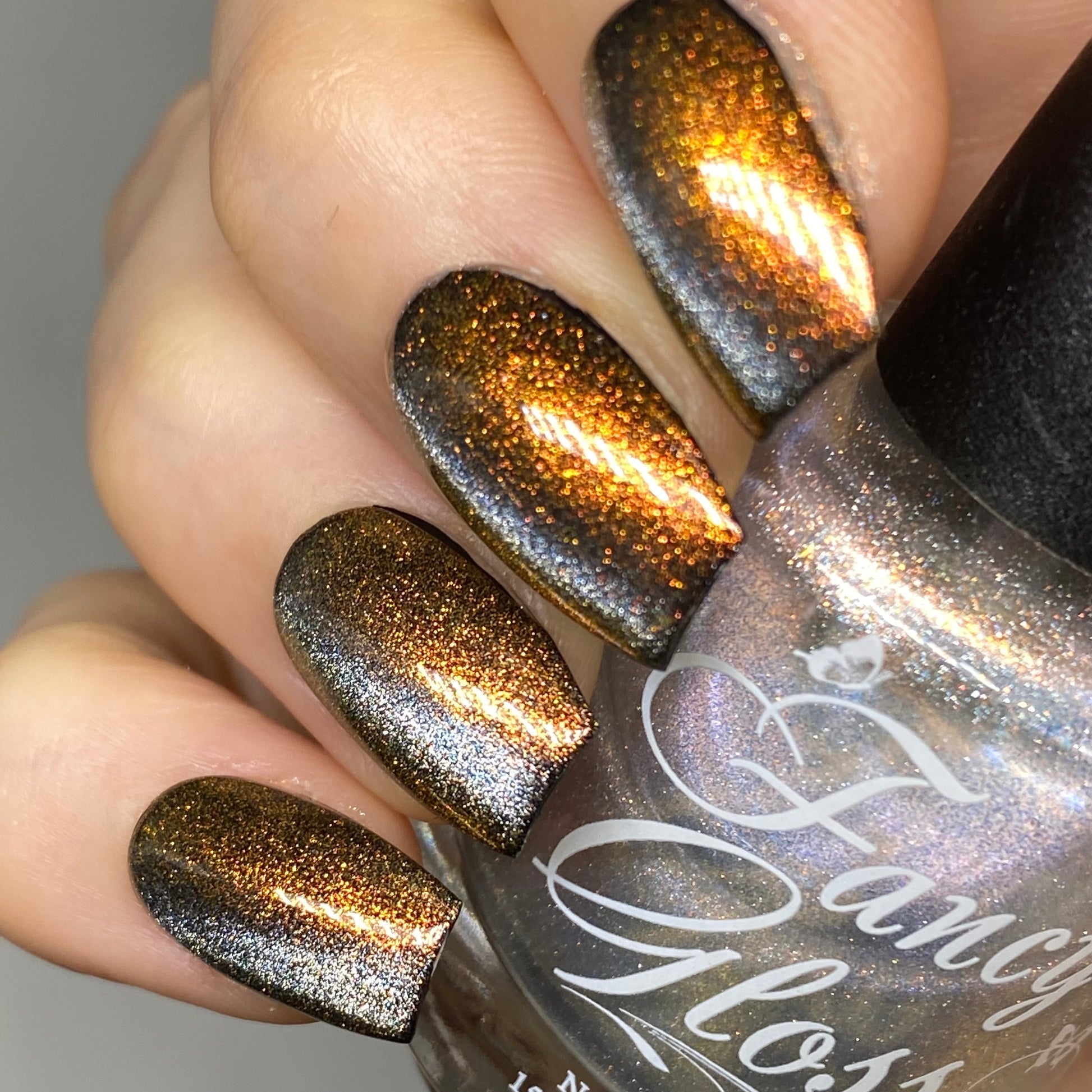 Fancy Gloss- Space Phoenix Silver Top and Base Coat Nail Polish I Love My Polish