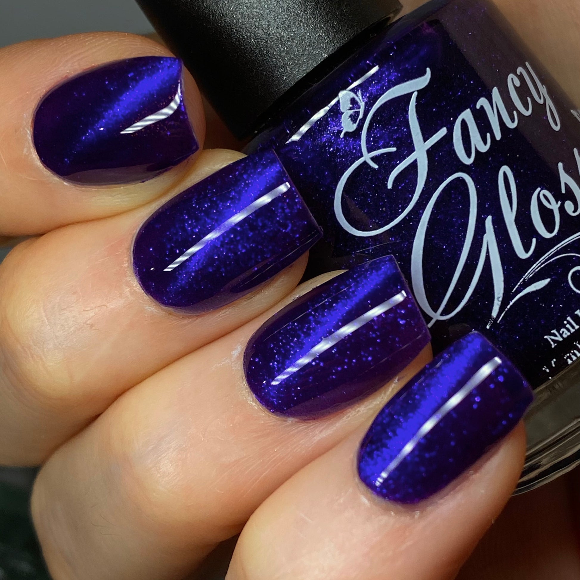 Fancy Gloss- Violet Eclipse Blue Shimmer Magnetic Nail Polish I Love My Polish