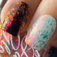 Fancy Gloss- Warrior Red Magenta Flakies Nail Polish I Love My Polish