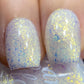 Fancy Gloss- Wedding Vows White Copper Flakies Nail Polish I Love My Polish