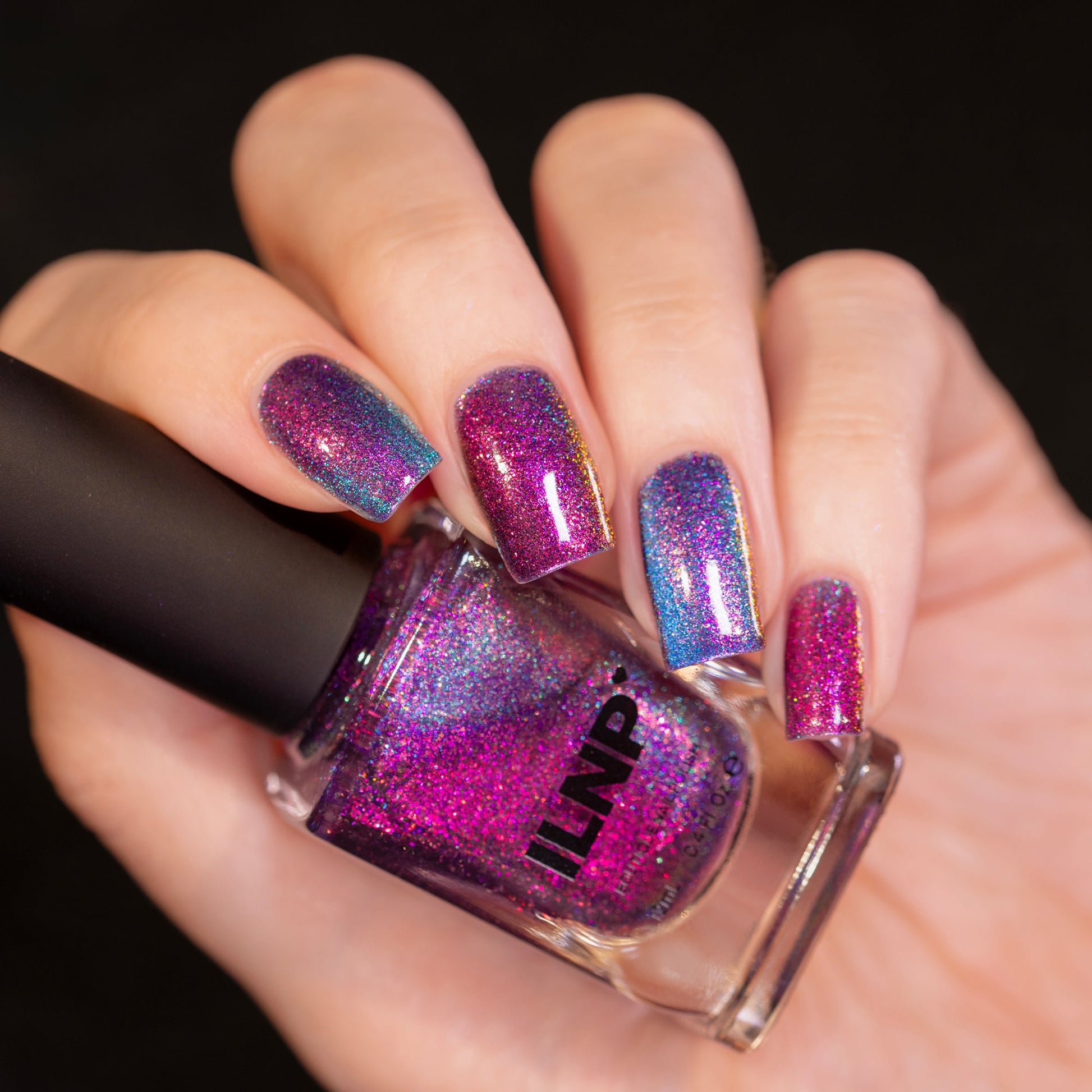 ILNP- Flip Side - Pink to Blue Magnetic Shimmer Nail Polish I Love My Polish