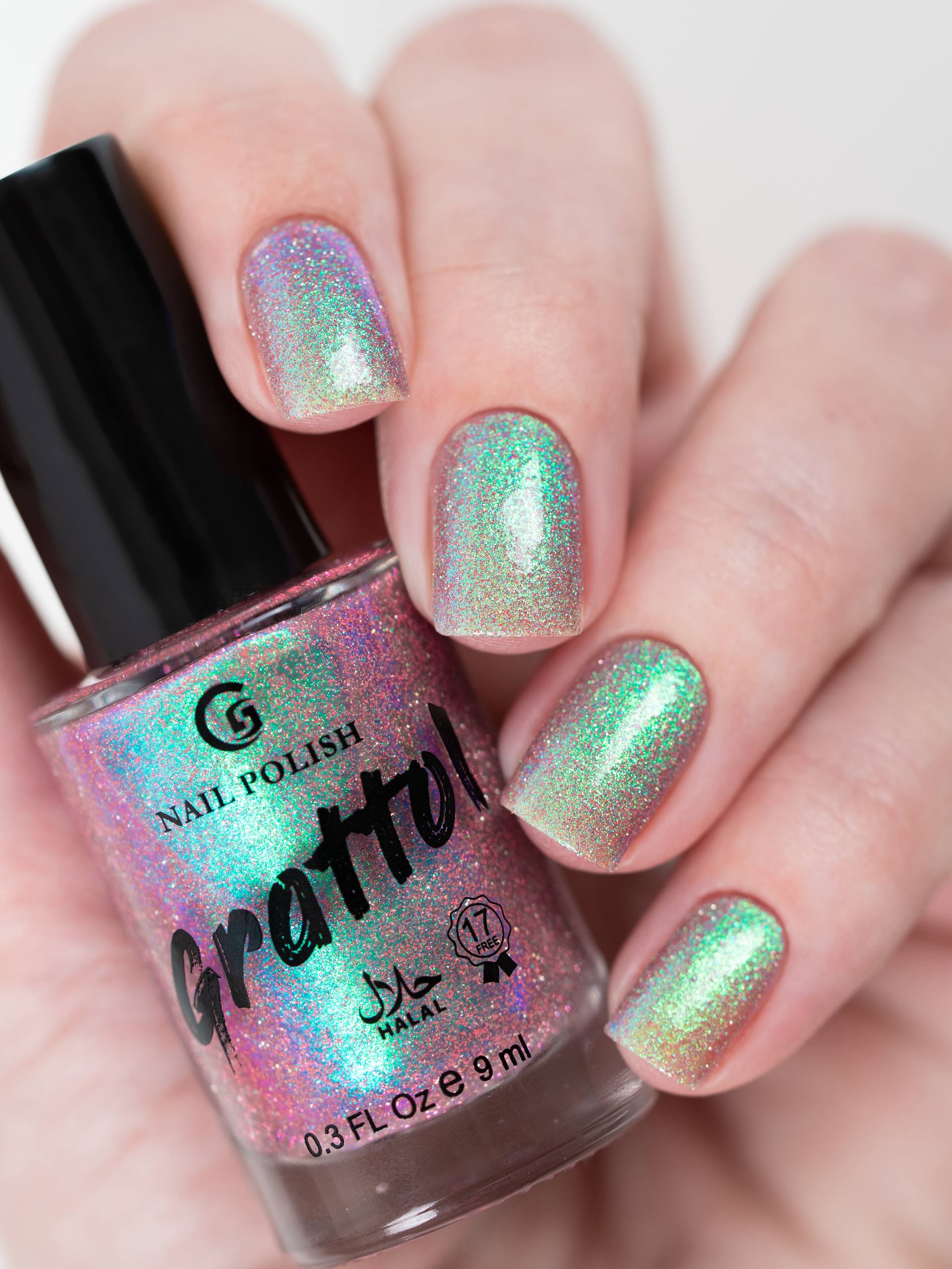 Grattol- Pink Matcha (Reflective Glitter) I Love My Polish