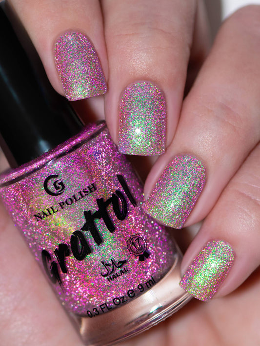 Grattol- Pink Matcha (Reflective Glitter) I Love My Polish