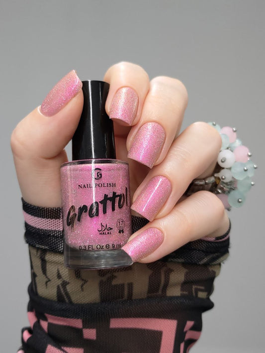 Grattol- Reckless Rose (Reflective Glitter) I Love My Polish