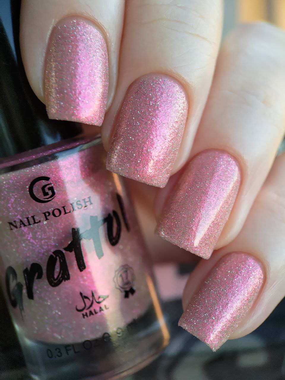 Grattol- Reckless Rose (Reflective Glitter) I Love My Polish