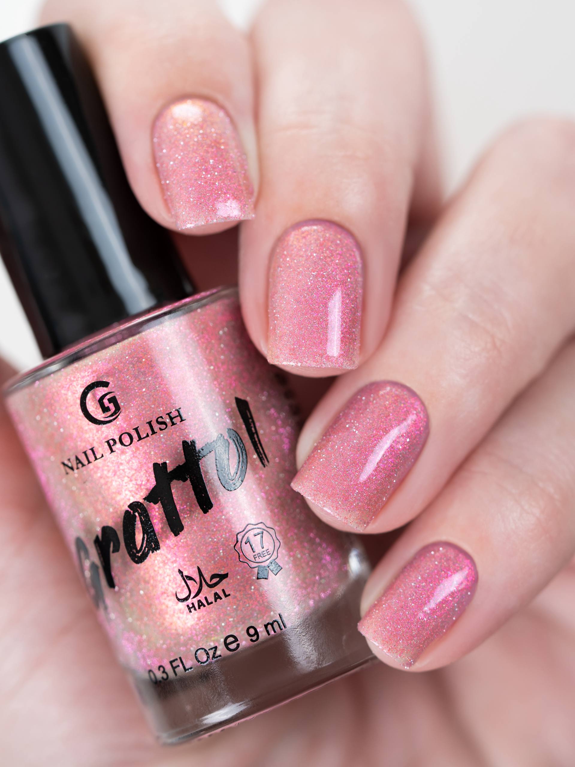 Grattol- Reckless Rose (Reflective Glitter) I Love My Polish