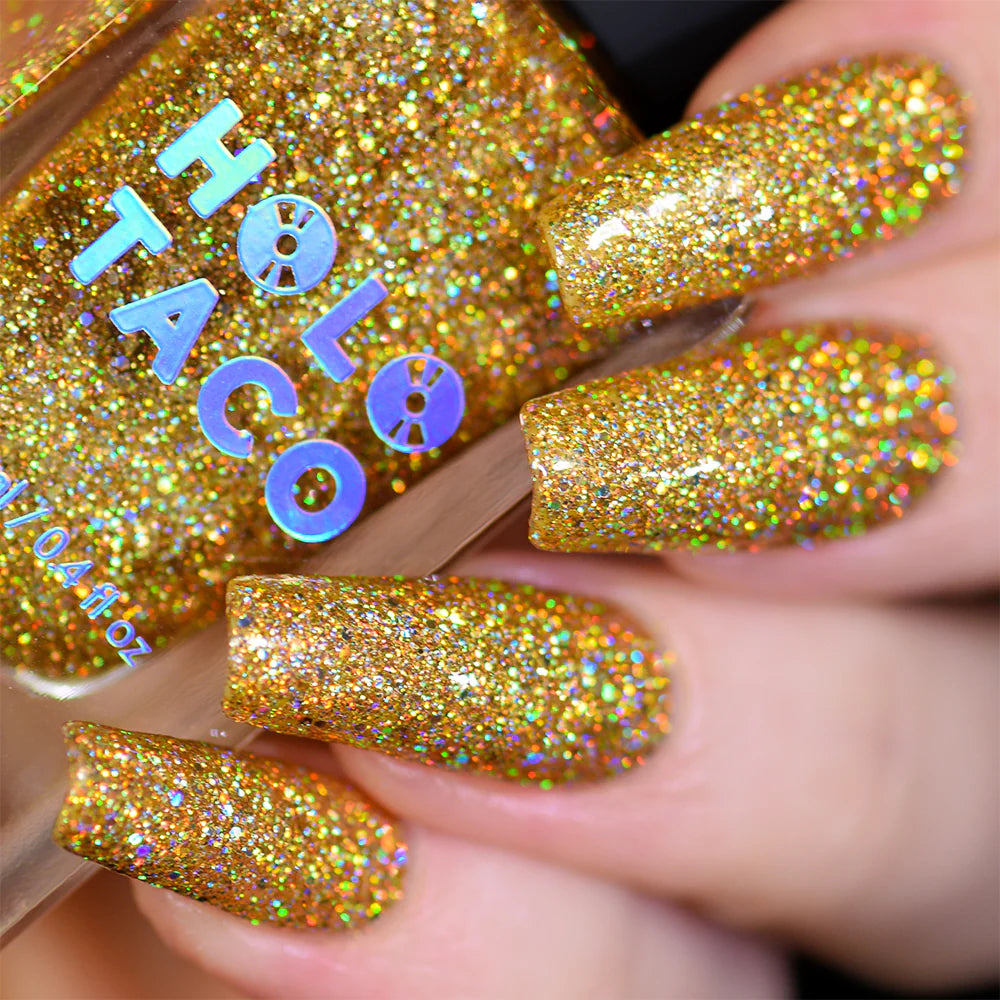 Holo Taco Gold Play Button I Love My Polish