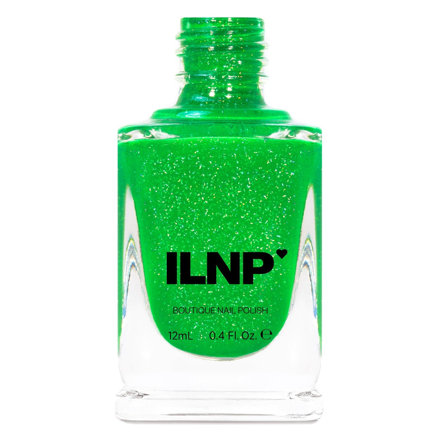 ILNP- Jellybean Green Jelly Holographic Flakies Nail Polish I Love My Polish