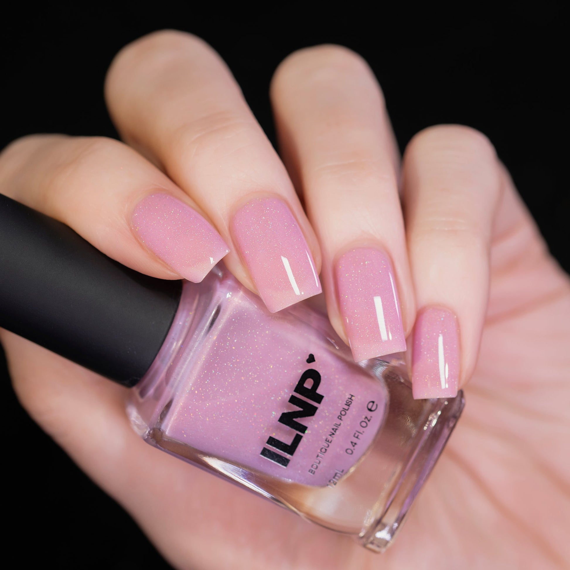 ILNP- Claire Baby Pink Holographic Crelly Nail Polish I Love My Polish