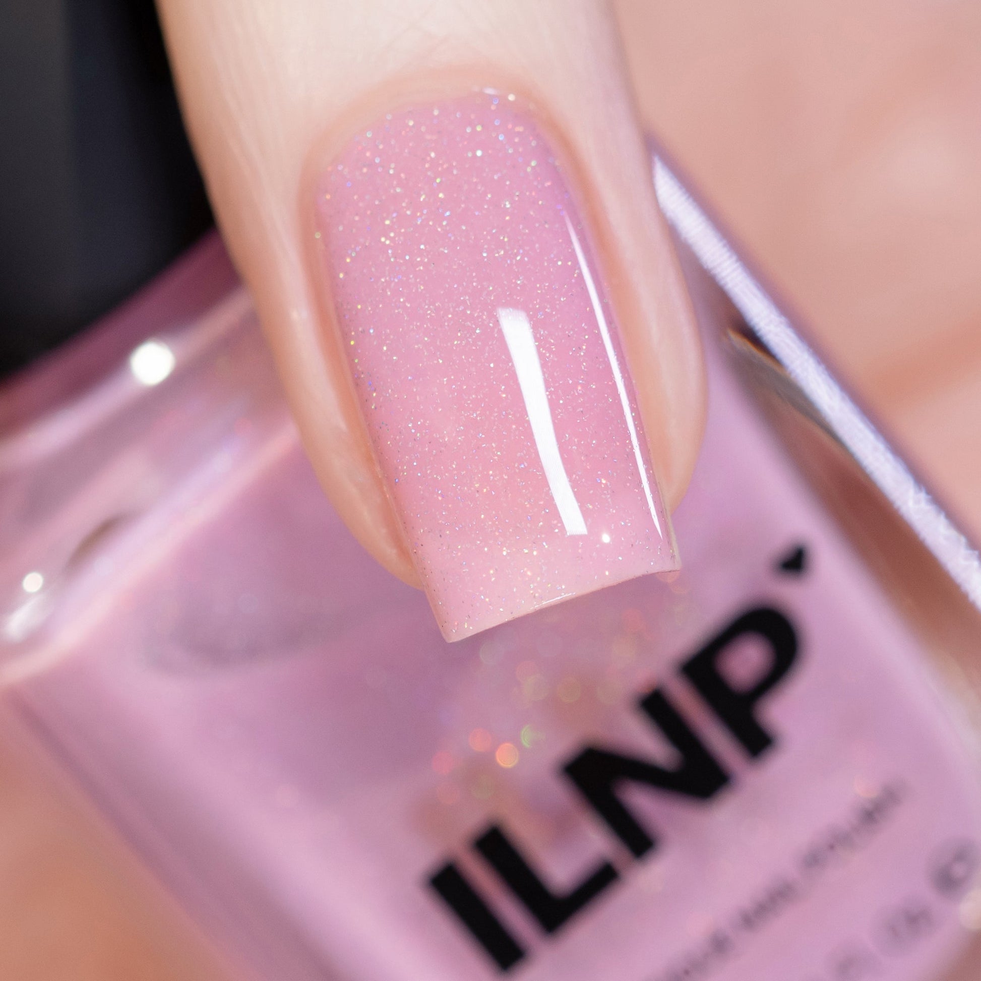 ILNP- Claire Baby Pink Holographic Crelly Nail Polish I Love My Polish
