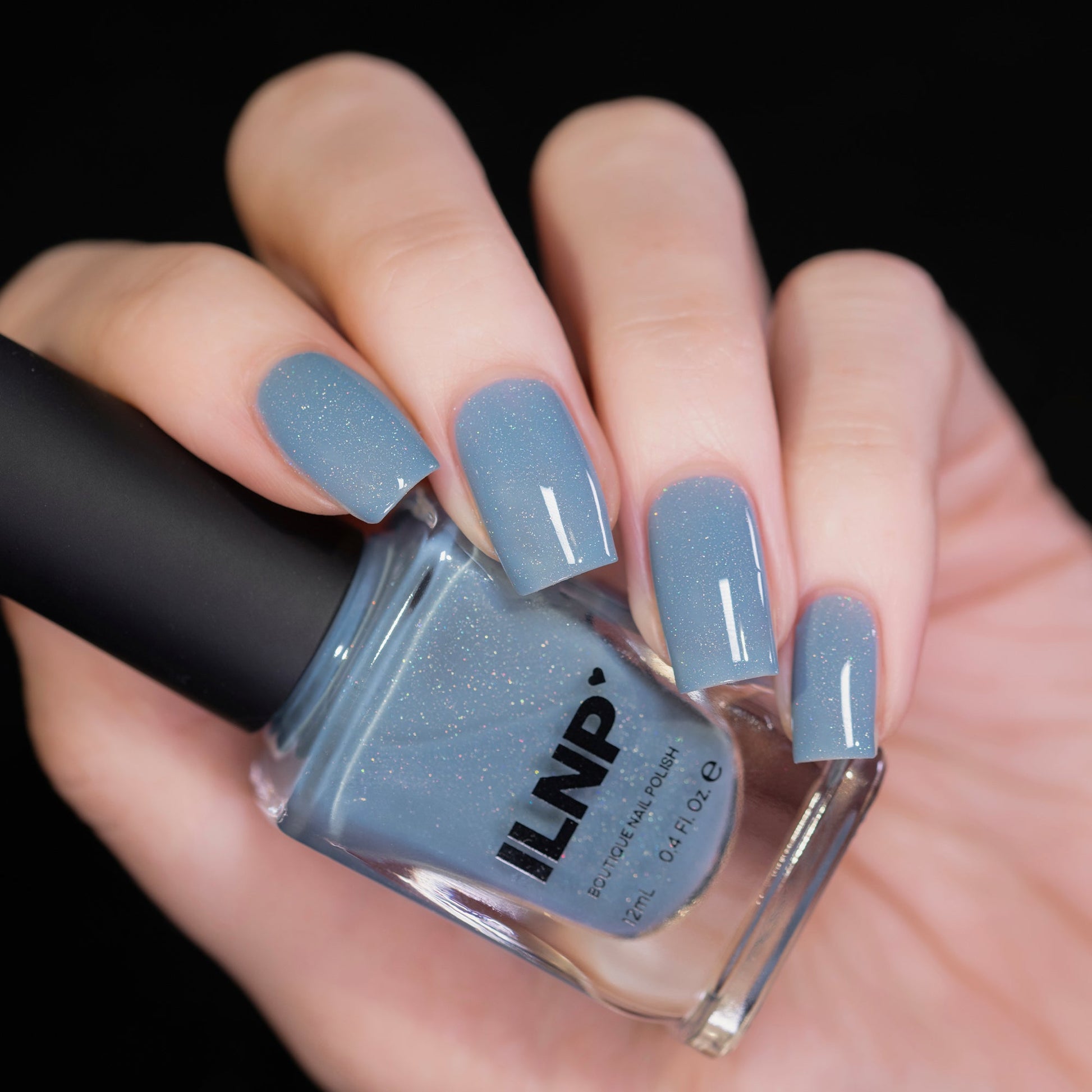 ILNP- Low Rise Faded Denim Blue Holographic Crelly Nail Polish I Love My Polish