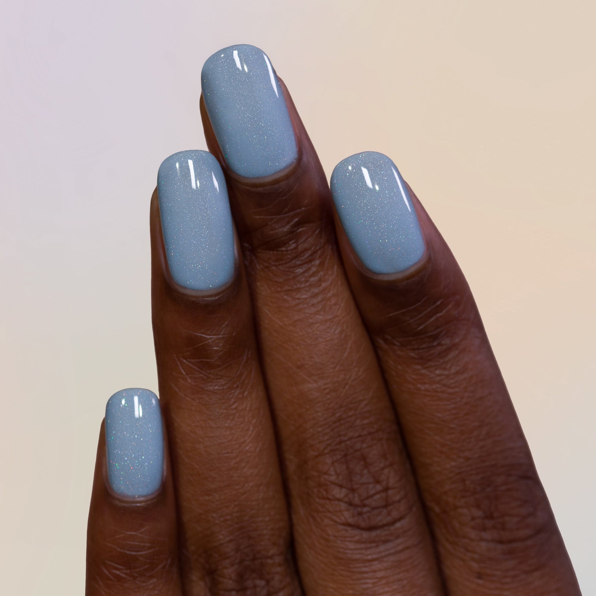 ILNP- Low Rise Faded Denim Blue Holographic Crelly Nail Polish I Love My Polish