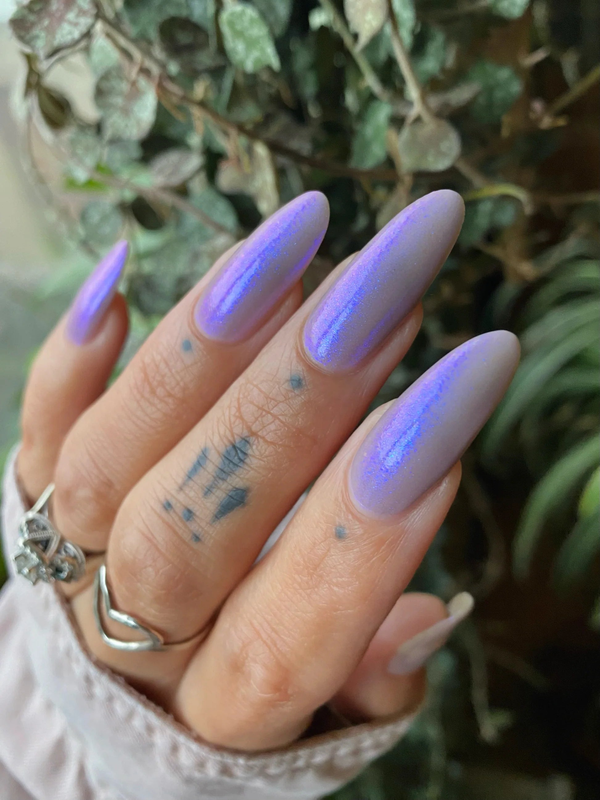 Lurid Lacquer-The Sorrow of Your Empty Seat Pink Purple Iridescent Nail Polish