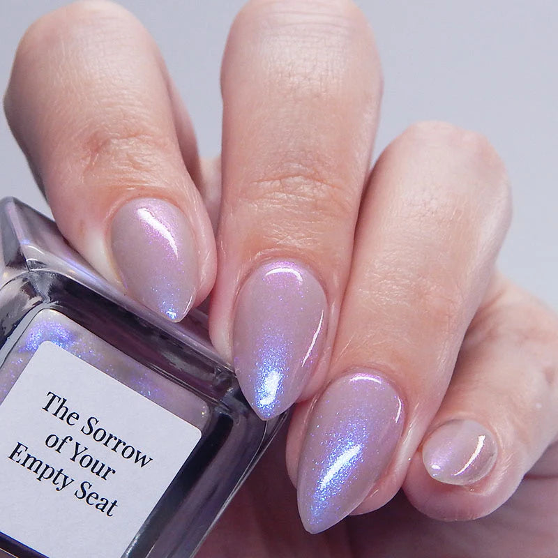 Lurid Lacquer-The Sorrow of Your Empty Seat Pink Purple Iridescent Nail Polish