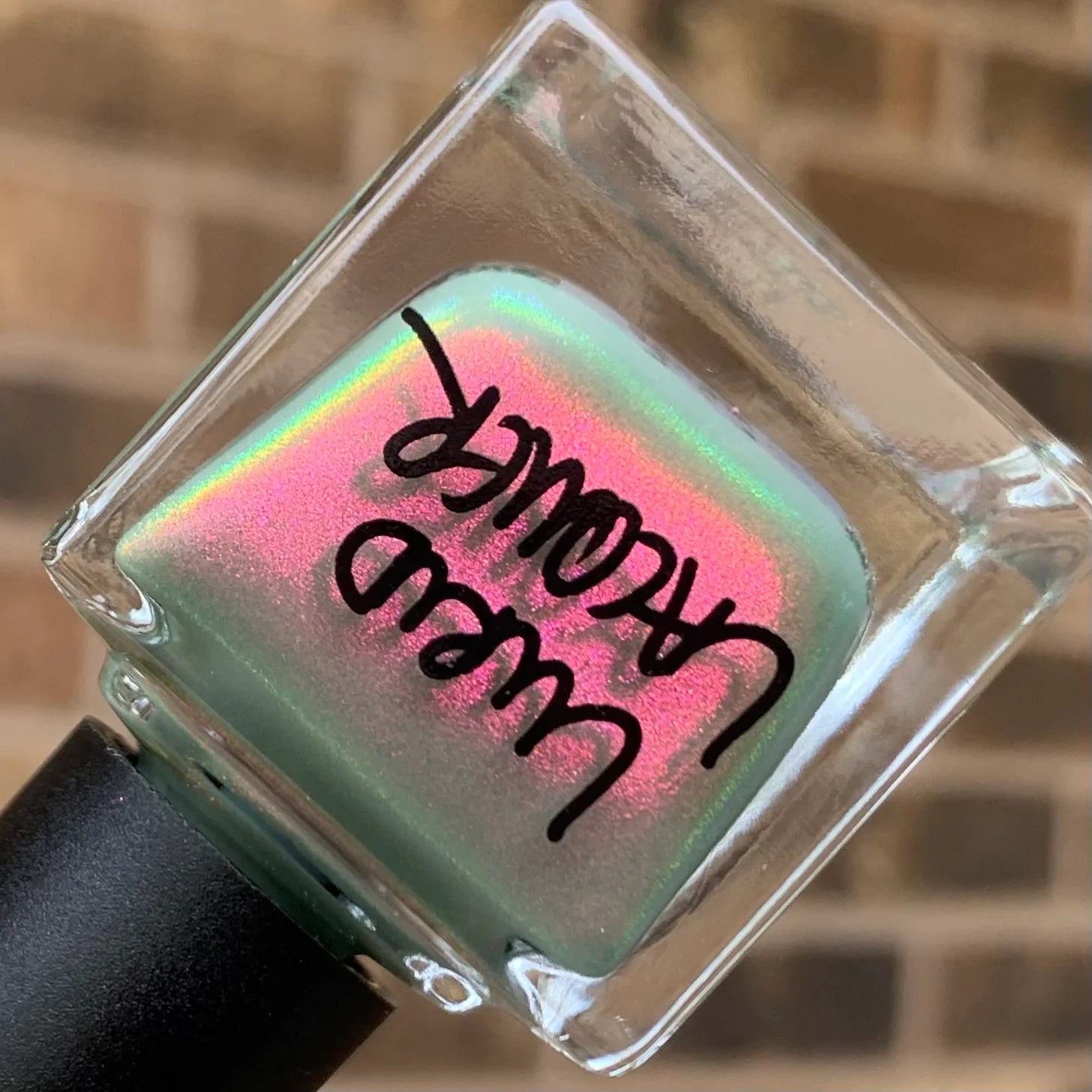 Lurid Lacquer- Brunhilda Green Pink Iridescent Nail Polish ILMP