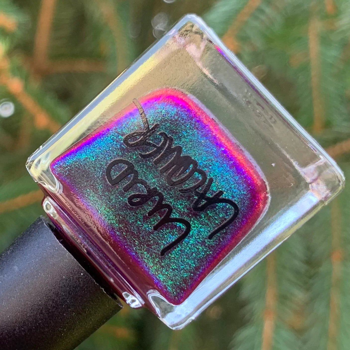 Lurid Lacquer- My Favorite Spooky B*tch's Favorite Spooky B*tch Maroon Blue Iridescent Nail Polish