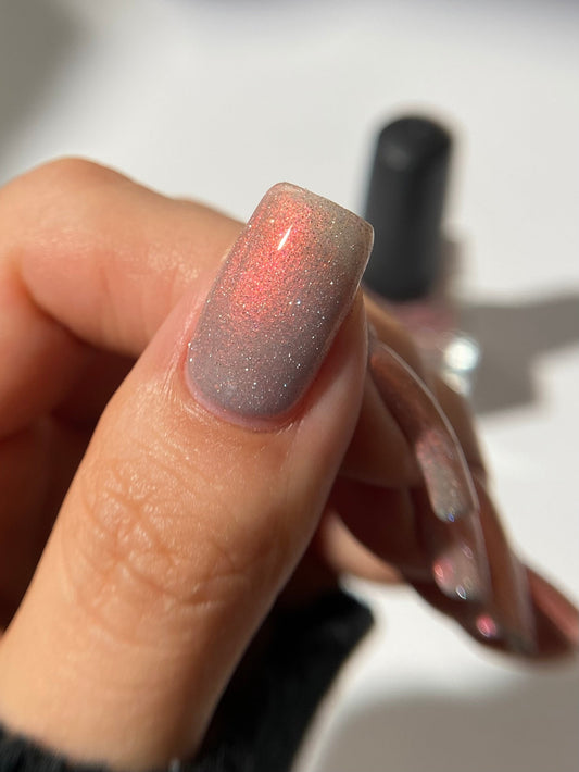 Lurid Lacquer- Unearthly Silence Pink Base Coat silver Glitter