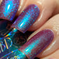 LynB Designs- Fair Isle Magenta Purple Green Nail Polish I Love My Polish