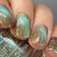 LynB Designs- Phantom Piper Olive Green Blue Magnetic Nail Polish I Love My Polish
