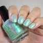 Lynb Designs- Good Scents of Humor  Green Iridescent Nail Polish I Love My Polish