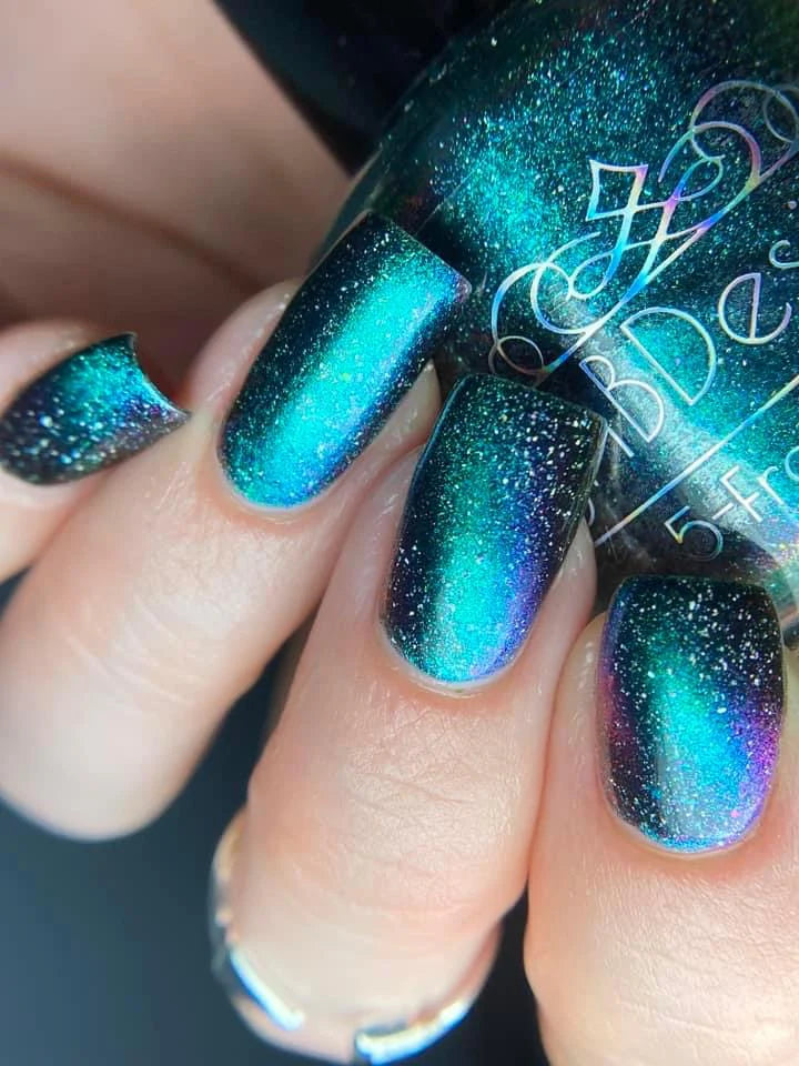 Lynb Designs- Nemophilist Green Purple Blue Magnetic Nail Polish I Love My Polish