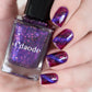 Masura- Daodo Magic Fire Purple with Multichrome flakies Magnetic Nail Polish I Love My Polish