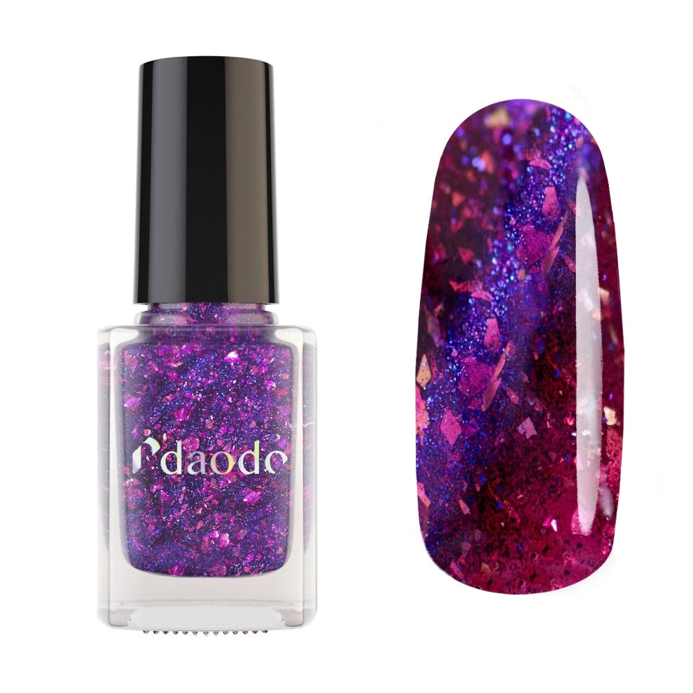 Masura- Daodo Magic Fire Purple with Multichrome flakies Magnetic Nail Polish I Love My Polish