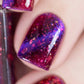 Masura- Daodo Magic Fire Purple with Multichrome flakies Magnetic Nail Polish I Love My Polish
