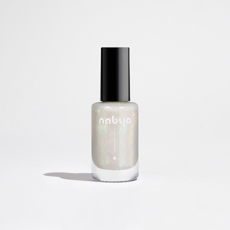 Nabyo- Cryogenic Sleep White polish with green shimmer Nail Polish I Love My Polish